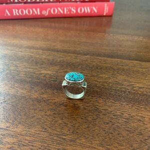 SILPADA RARE RETIRED
STERLING SILVER GEOMETRIC
TURQUOISE RING